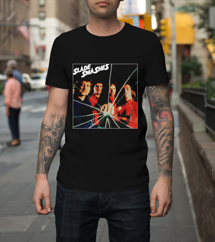 Slade Smashes Album Cover Shattered Glass Art T-Shirt