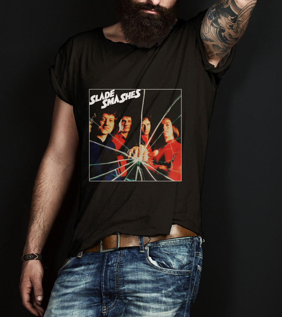 Slade Smashes Album Cover Shattered Glass Art T-Shirt