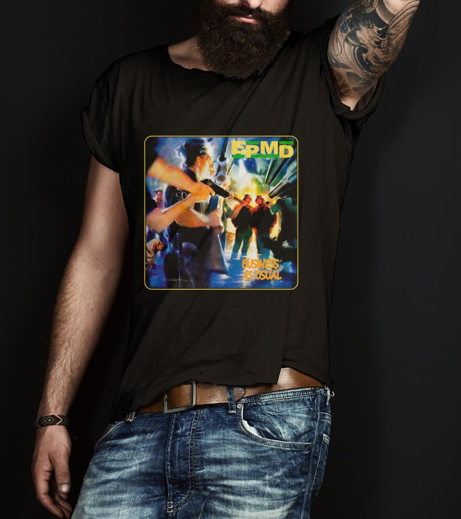 Epmd Business As Usual 8 Album Cover T-Shirt
