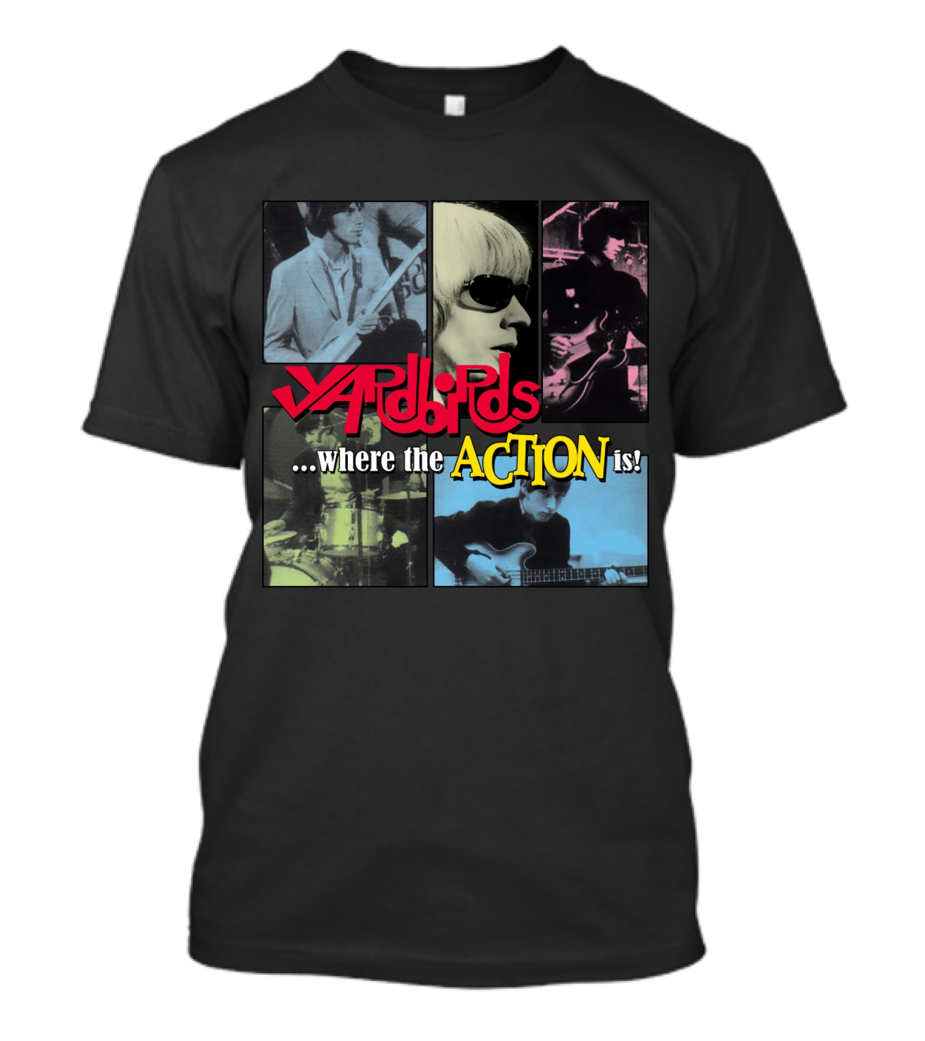 Yardbirds Where The Action Is Collage T-Shirt