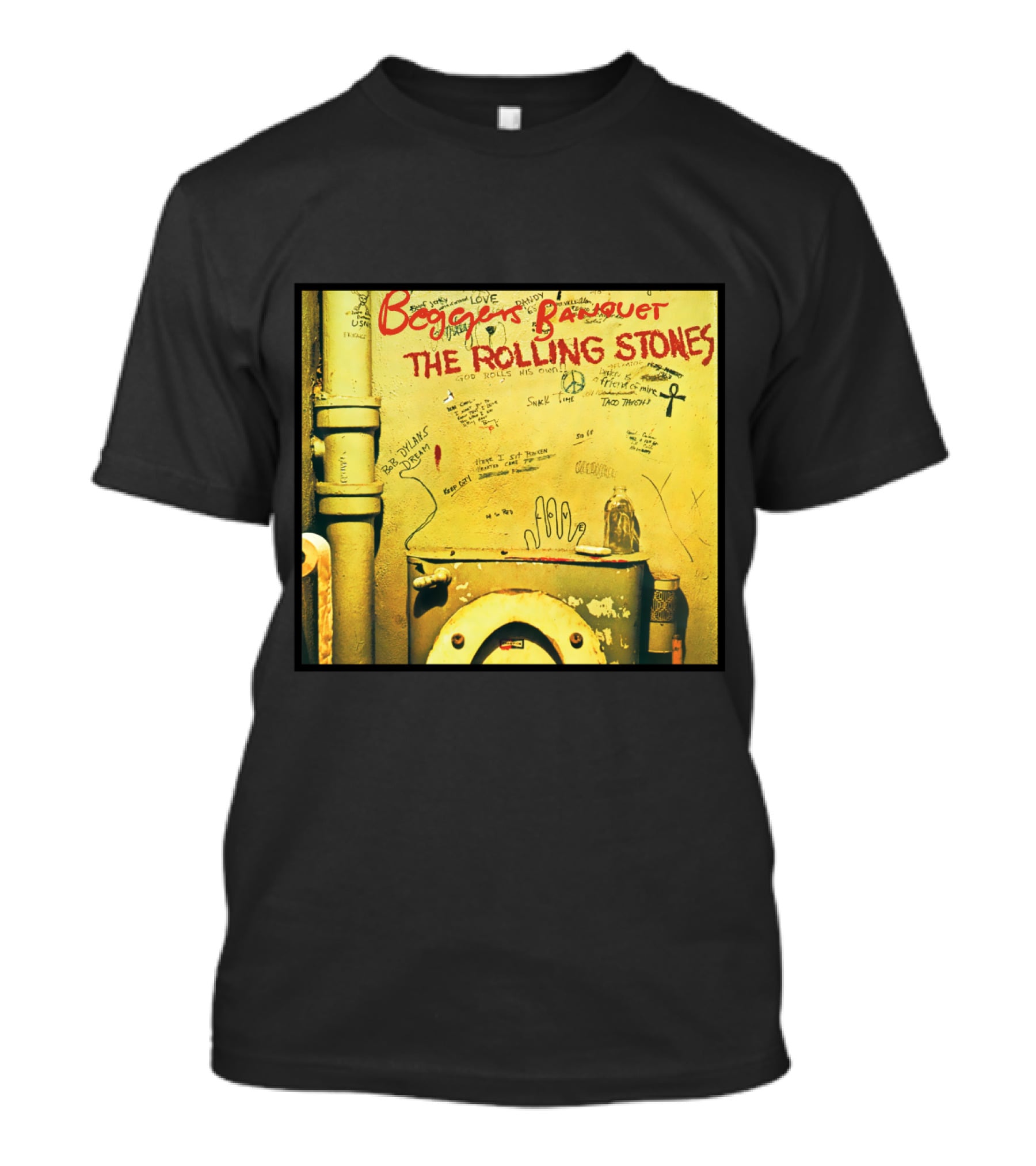 Beggars Banquet The Rolling Stones Graffiti Toilet Cover Art T-Shirt