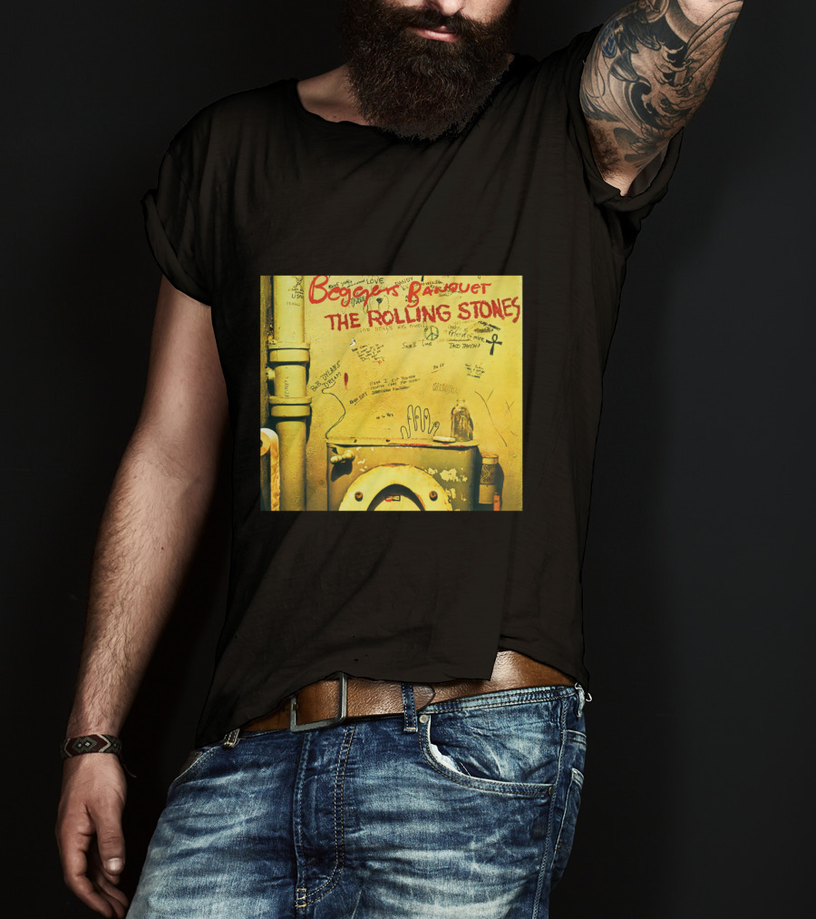 Beggars Banquet The Rolling Stones Graffiti Toilet Cover Art T-Shirt