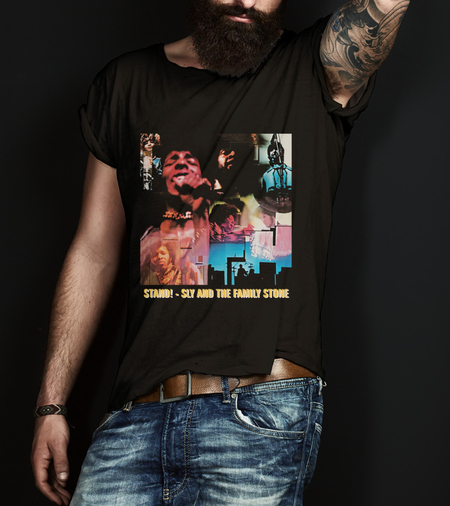 Stand Sly And The Family Stone Vintage Collage T-Shirt