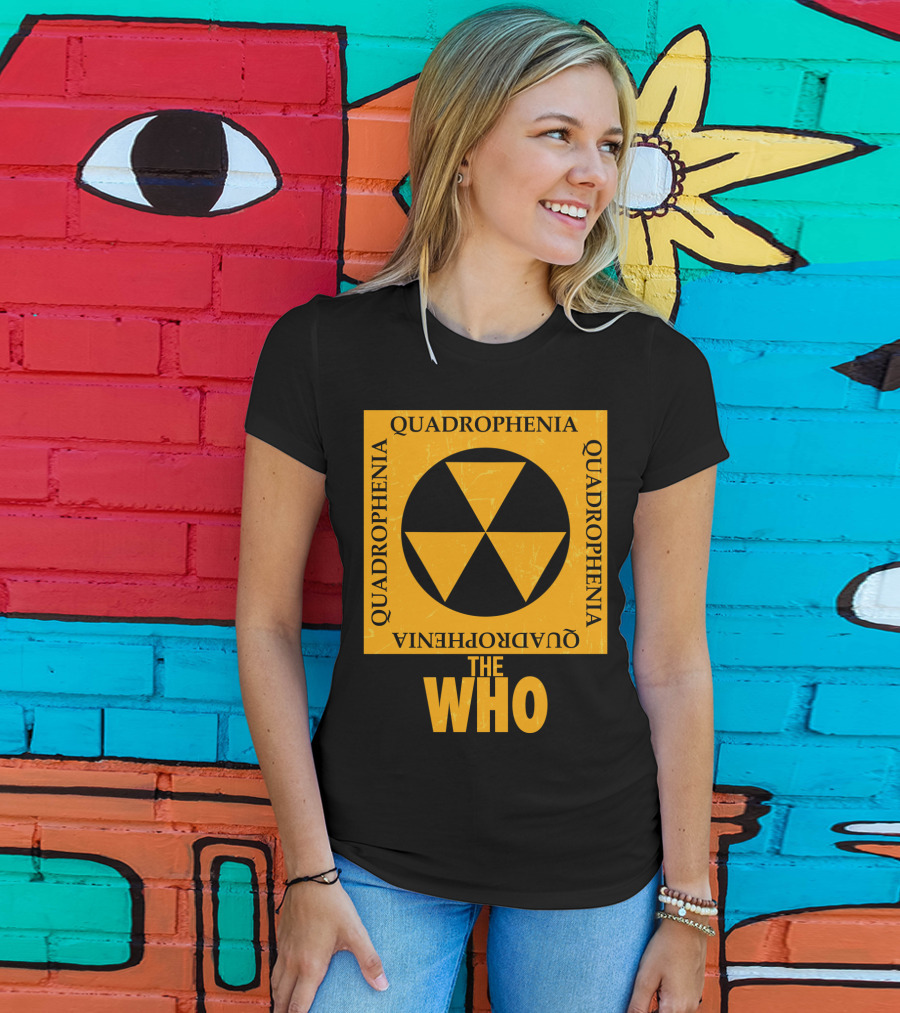 The Who Quadrophenia Yellow Radiation Symbol Square T-Shirt
