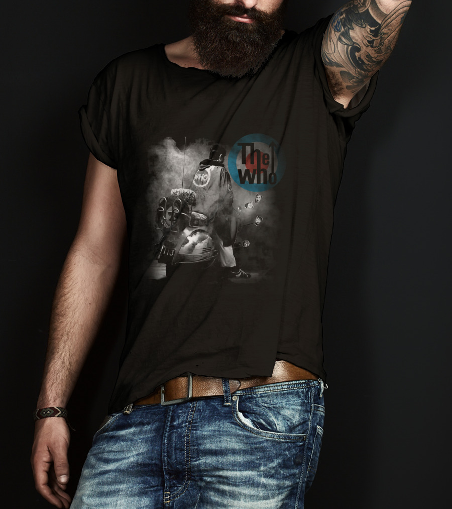 The Who Quadrophenia Mod Scene Vespa Scooters Rock Album Art T-Shirt