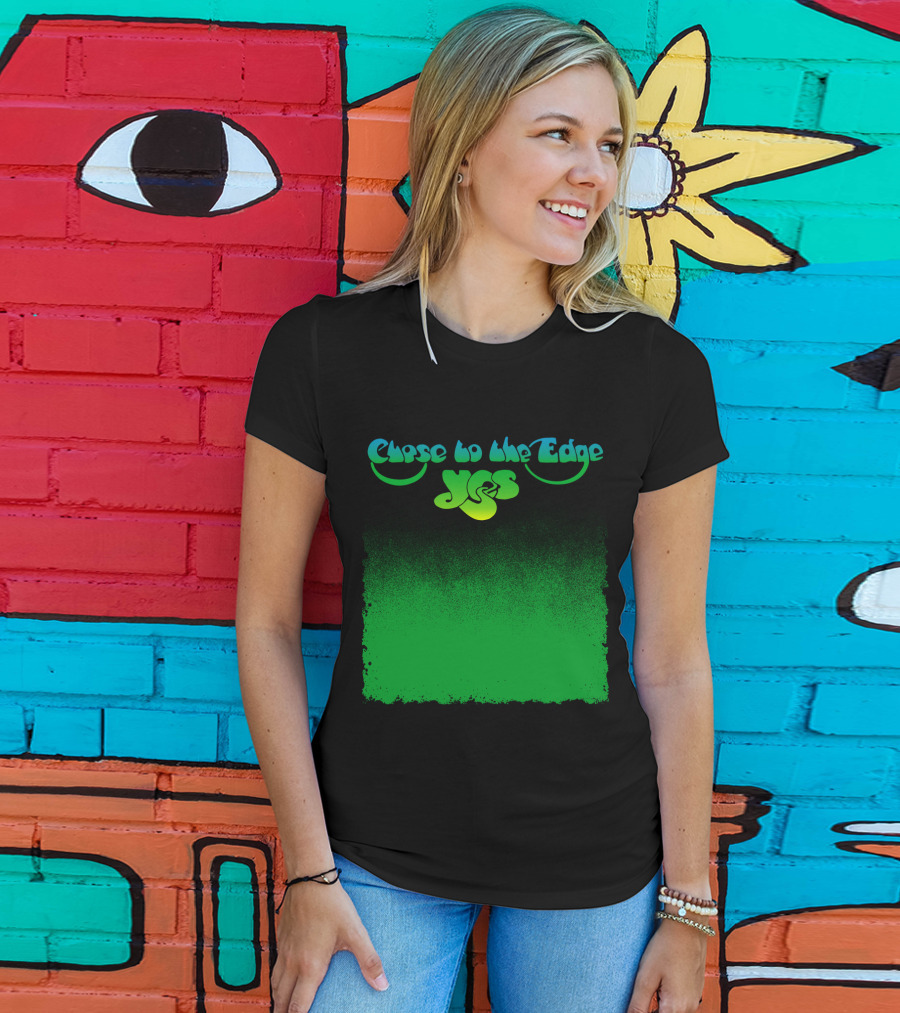 Close To The Edge Yes Logo Green Gradient T-Shirt