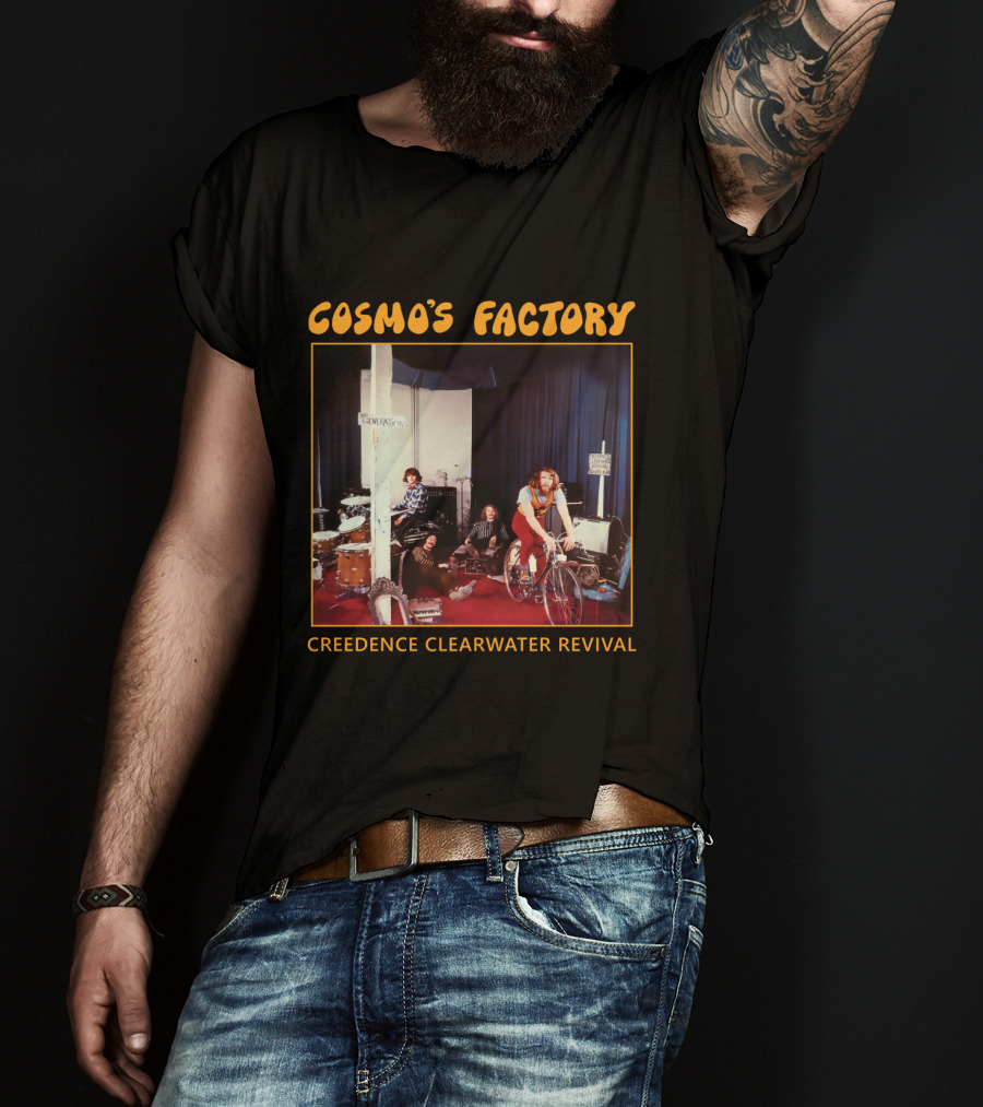 Creedence Clearwater Revival Cosmo's Factory Album 1970 Band Photo T-Shirt