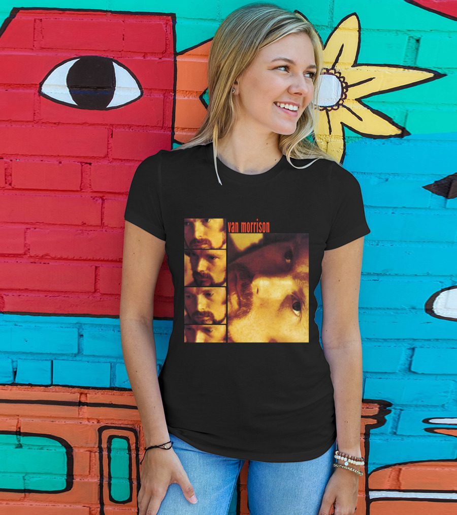 Van Morrison Moondance 1970 Album Cover Multiple Portraits T-Shirt