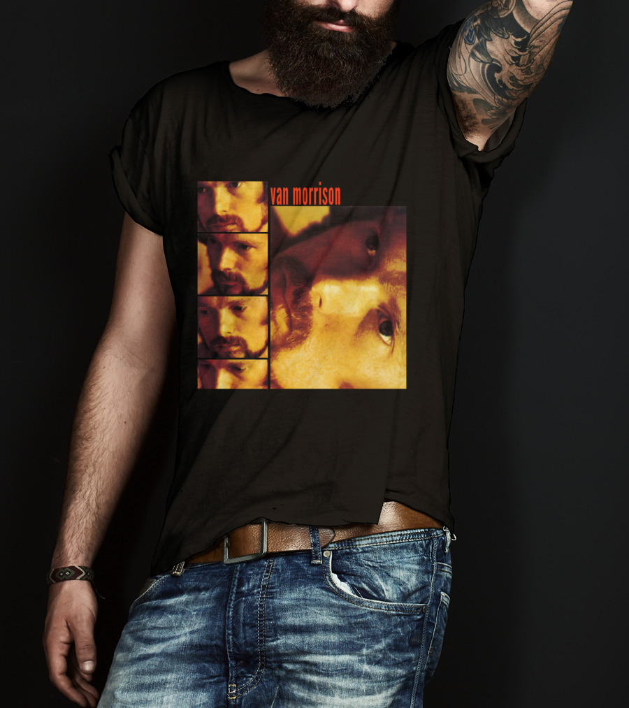 Van Morrison Moondance 1970 Album Cover Multiple Portraits T-Shirt