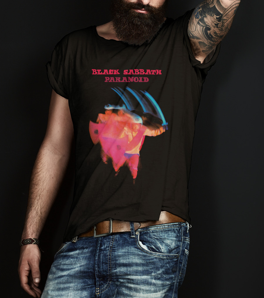 Black Sabbath Paranoid 1970 Album Cover T-Shirt