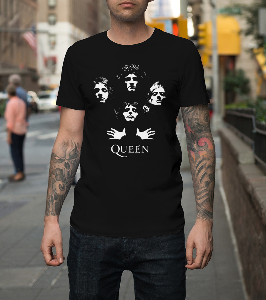 Queen Bohemian Rhapsody Band Members Iconic Silhouette T-Shirt