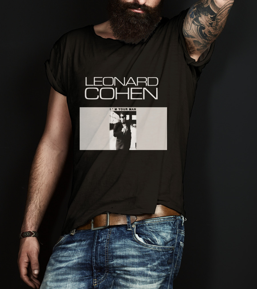 LEONARD COHEN I'M YOUR MAN Classic Monochrome T-Shirt