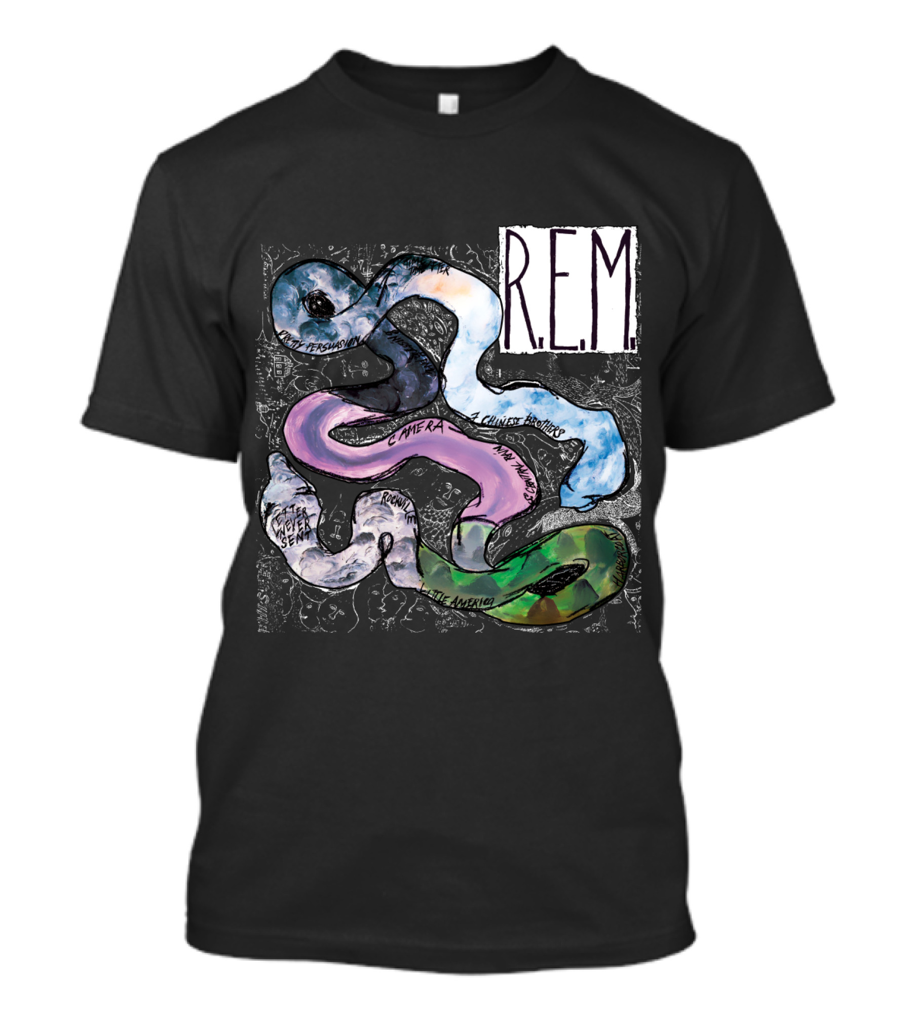 R.e.m. Reckoning Camera Seven Chinese Brothers Southeastern United States Letter Never Sent T-Shirt