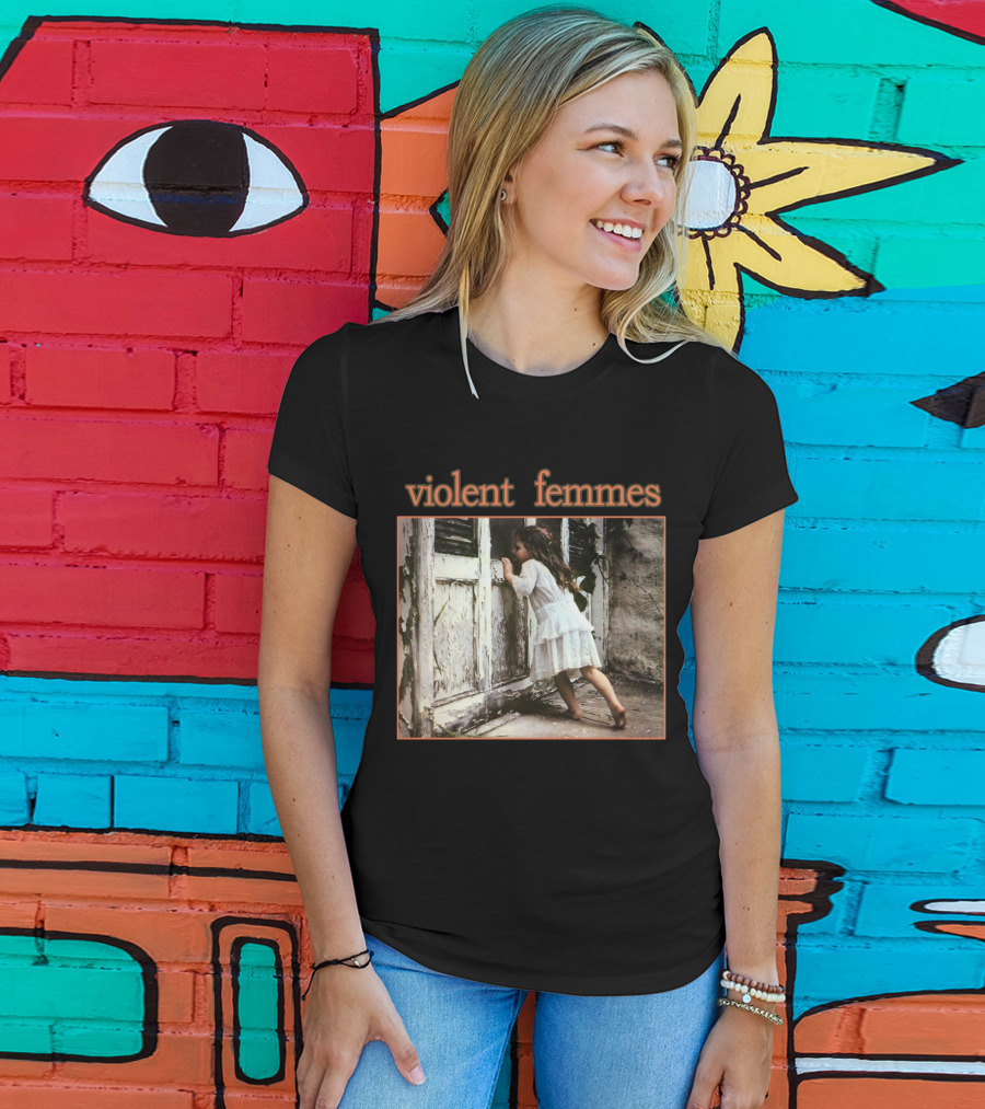 Violent Femmes Child Peeking Through Doorway Album Cover T-Shirt