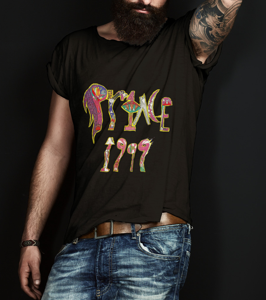 Prince 1999 Album Cover Art Psychedelic Style T-Shirt