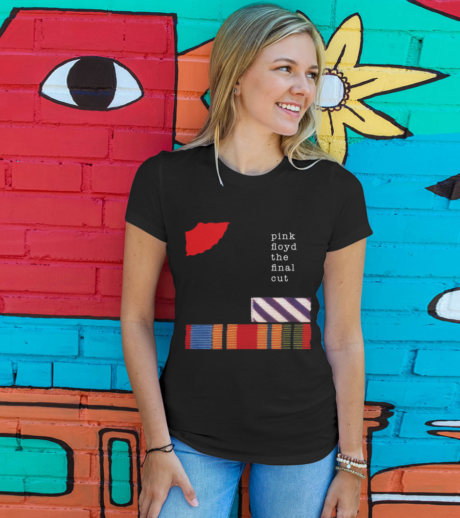 Pink Floyd The Final Cut Album Art With Military Ribbon And Black T-Shirt