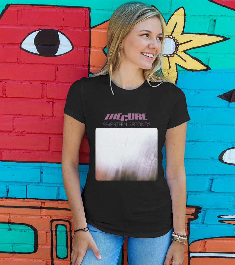 The Cure Seventeen Seconds Blurred Trees Album Cover T-Shirt