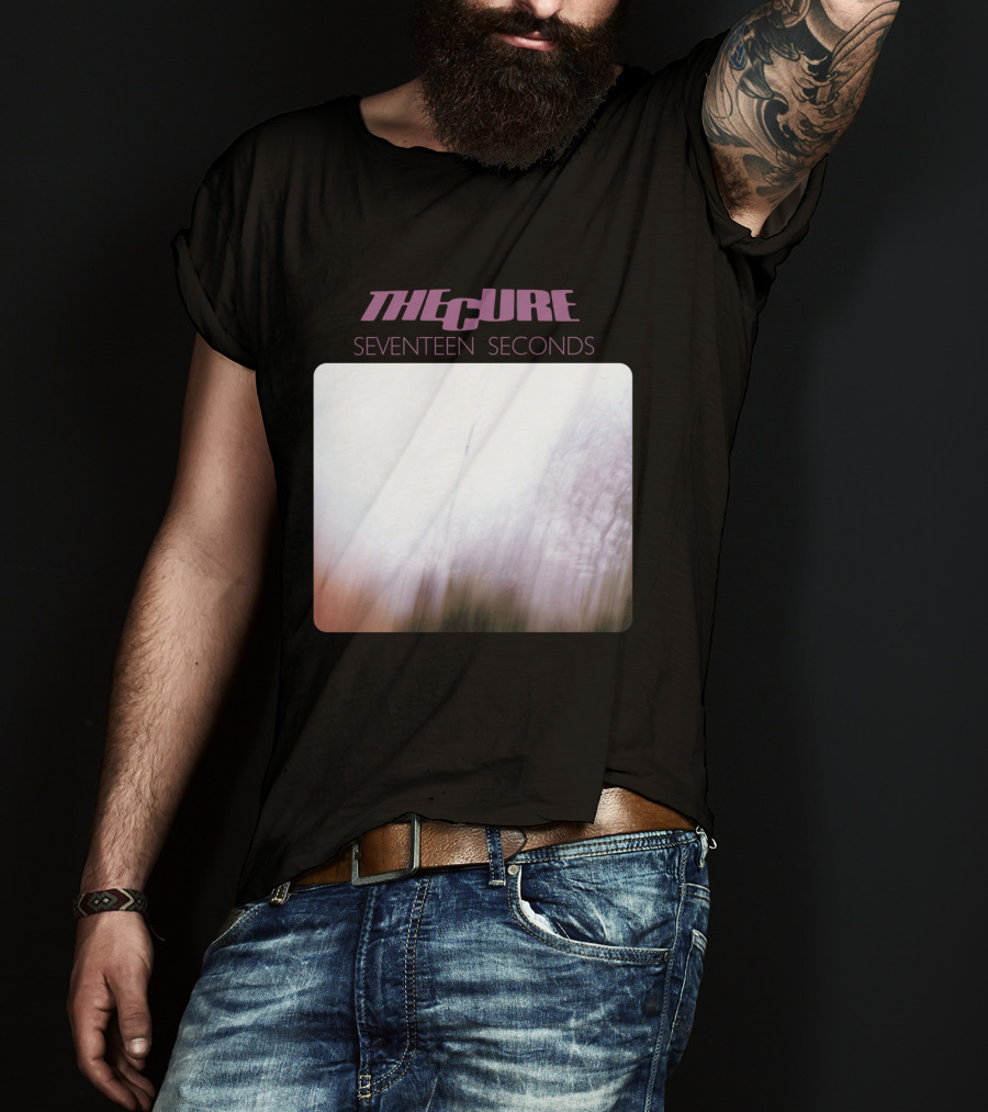 The Cure Seventeen Seconds Blurred Trees Album Cover T-Shirt
