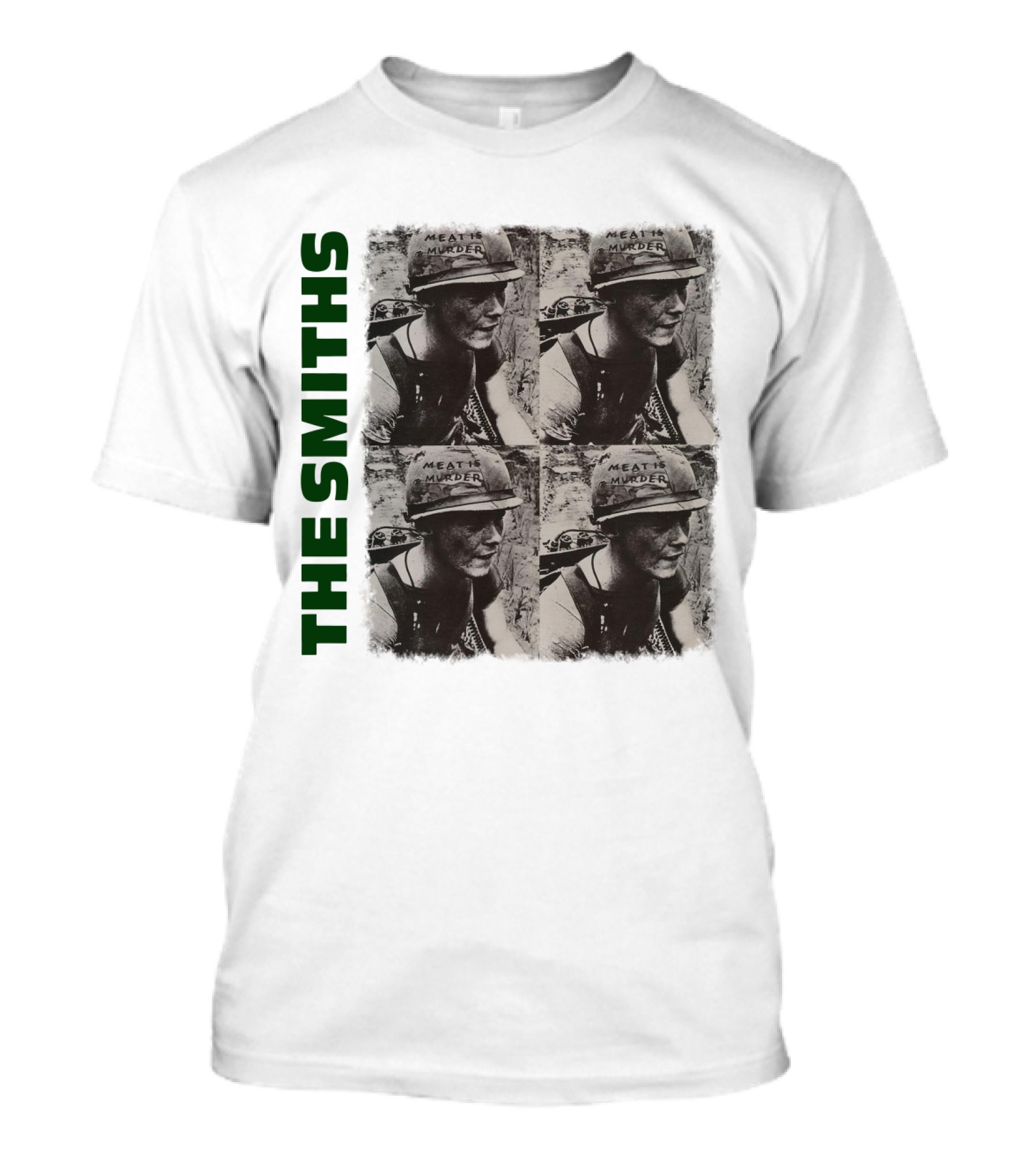 The Smiths Meat Is Murder Album Cover Four Panel Black And White Photographic T-Shirt