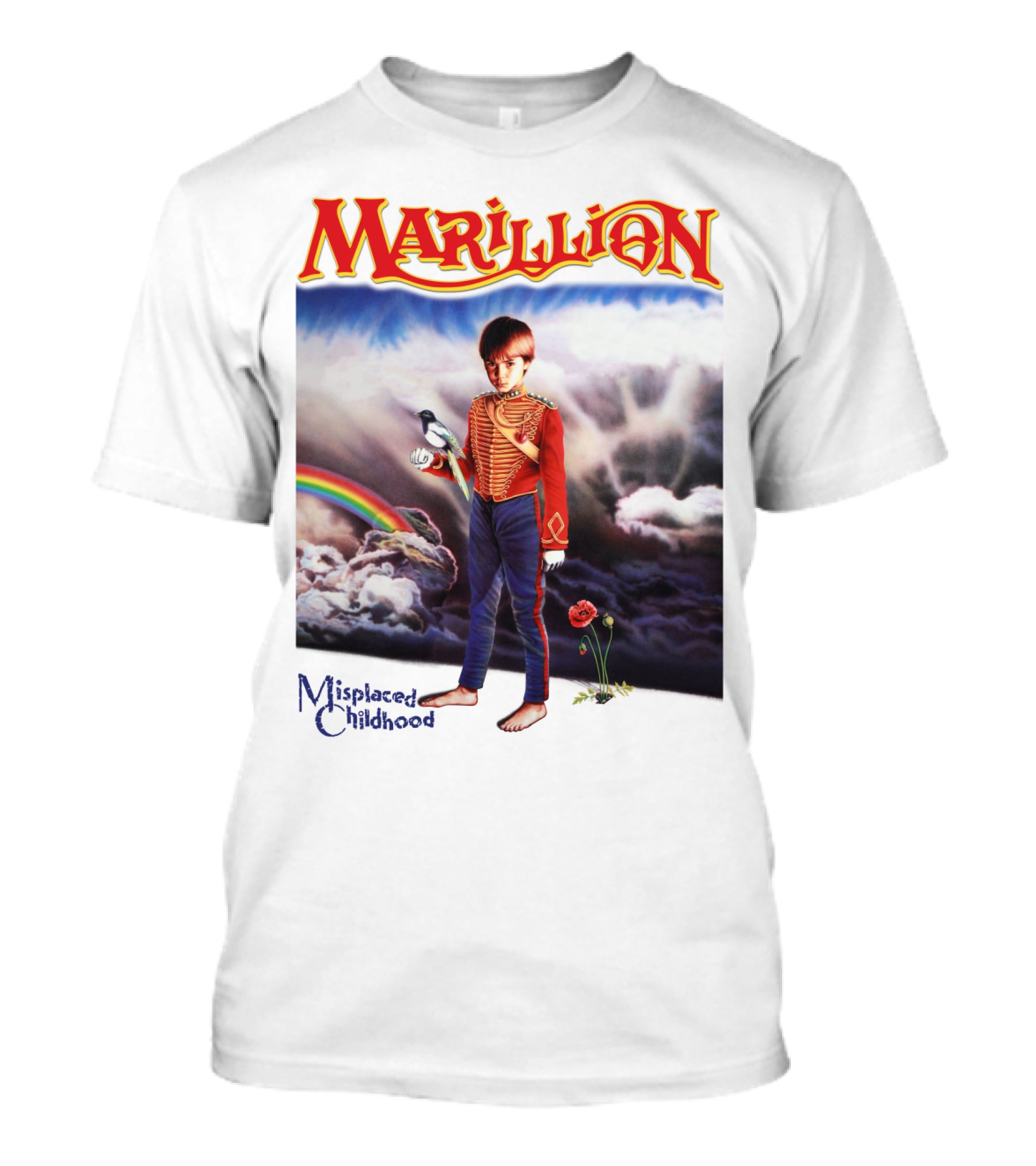 Marillion Misplaced Childhood Rainbow Cloudy Sky Soldier Boy T-Shirt