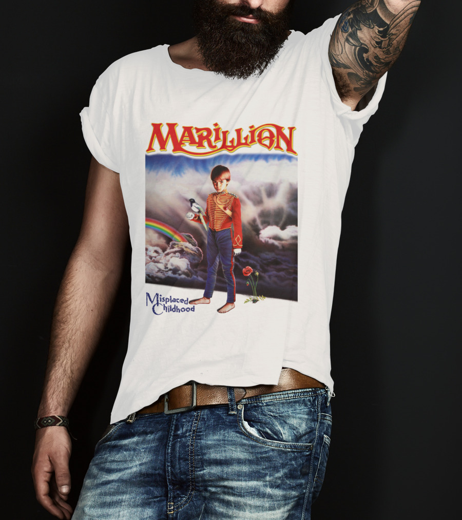 Marillion Misplaced Childhood Rainbow Cloudy Sky Soldier Boy T-Shirt