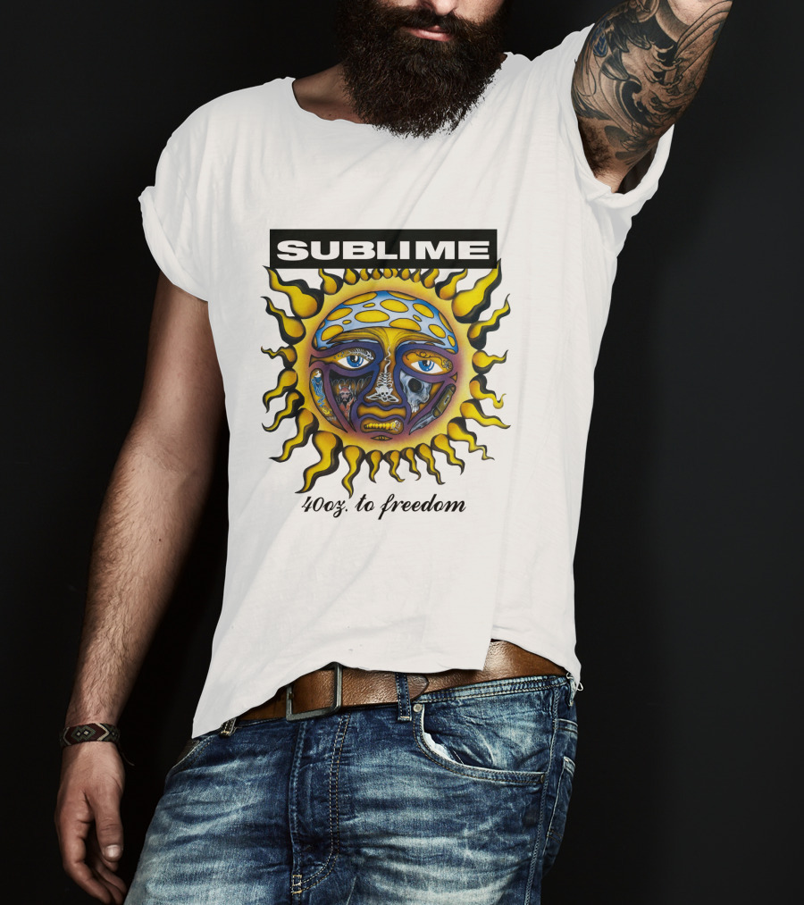 Sublime 40 Oz To Freedom Sun Face T-Shirt