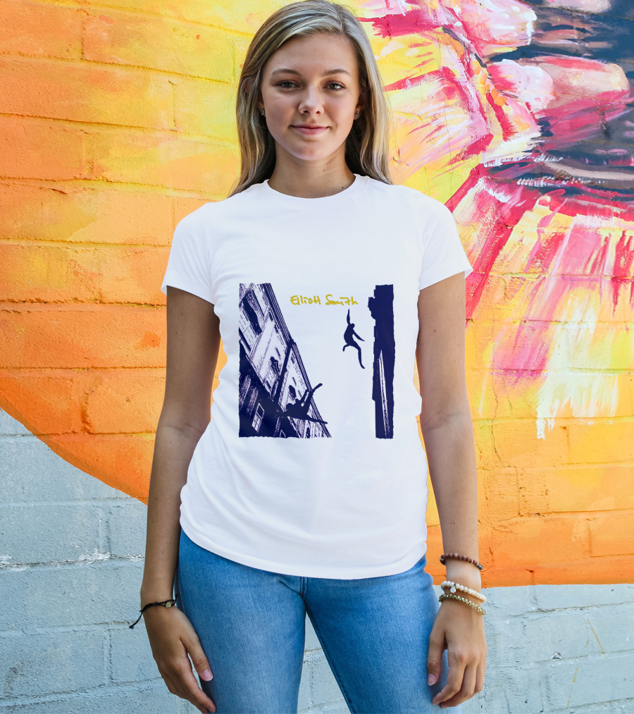 Elliott Smith Leaping Figures Urban Scene T-Shirt