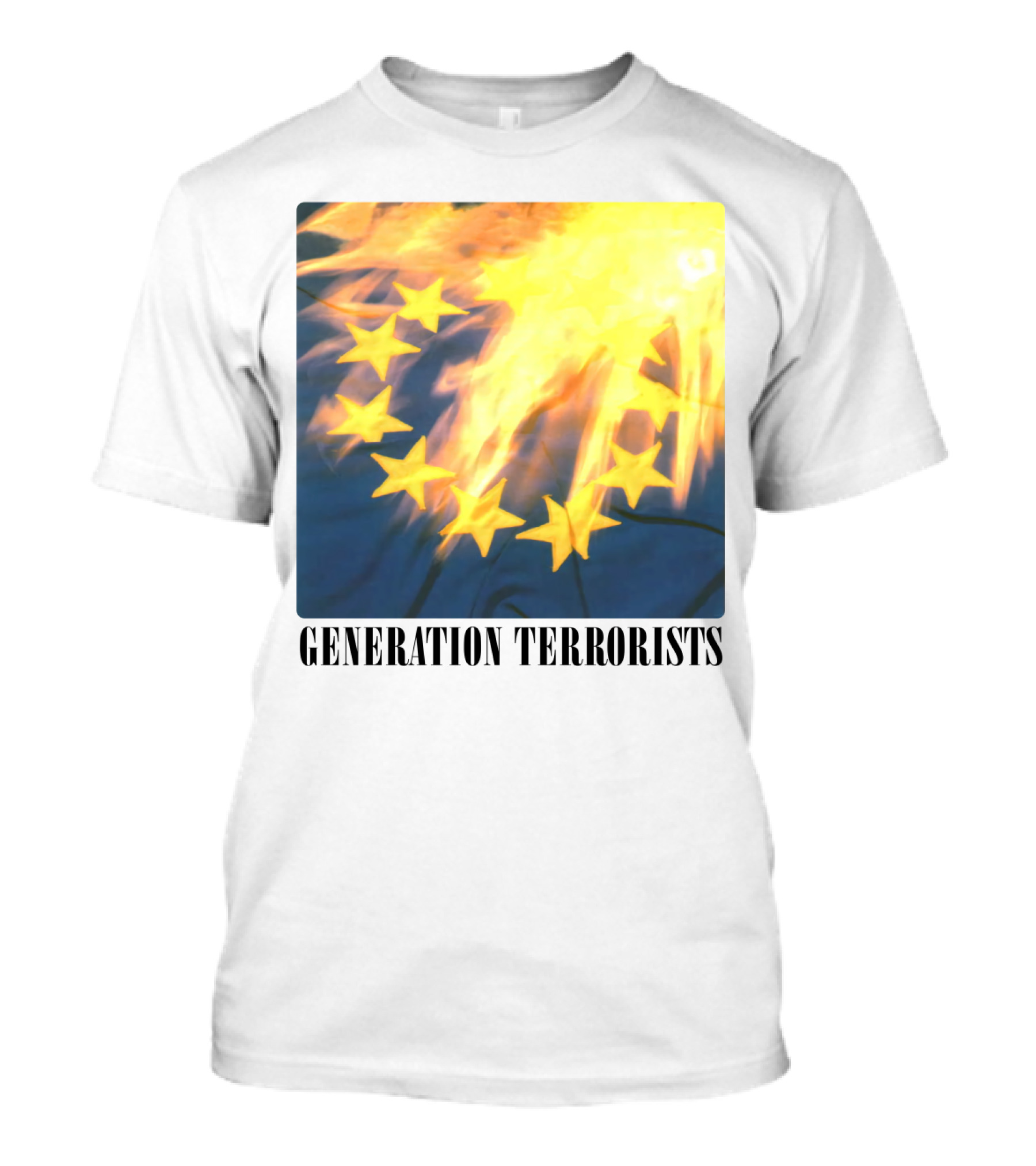 Manic Street Preachers Generation Terrorists European Flag Burning T-Shirt