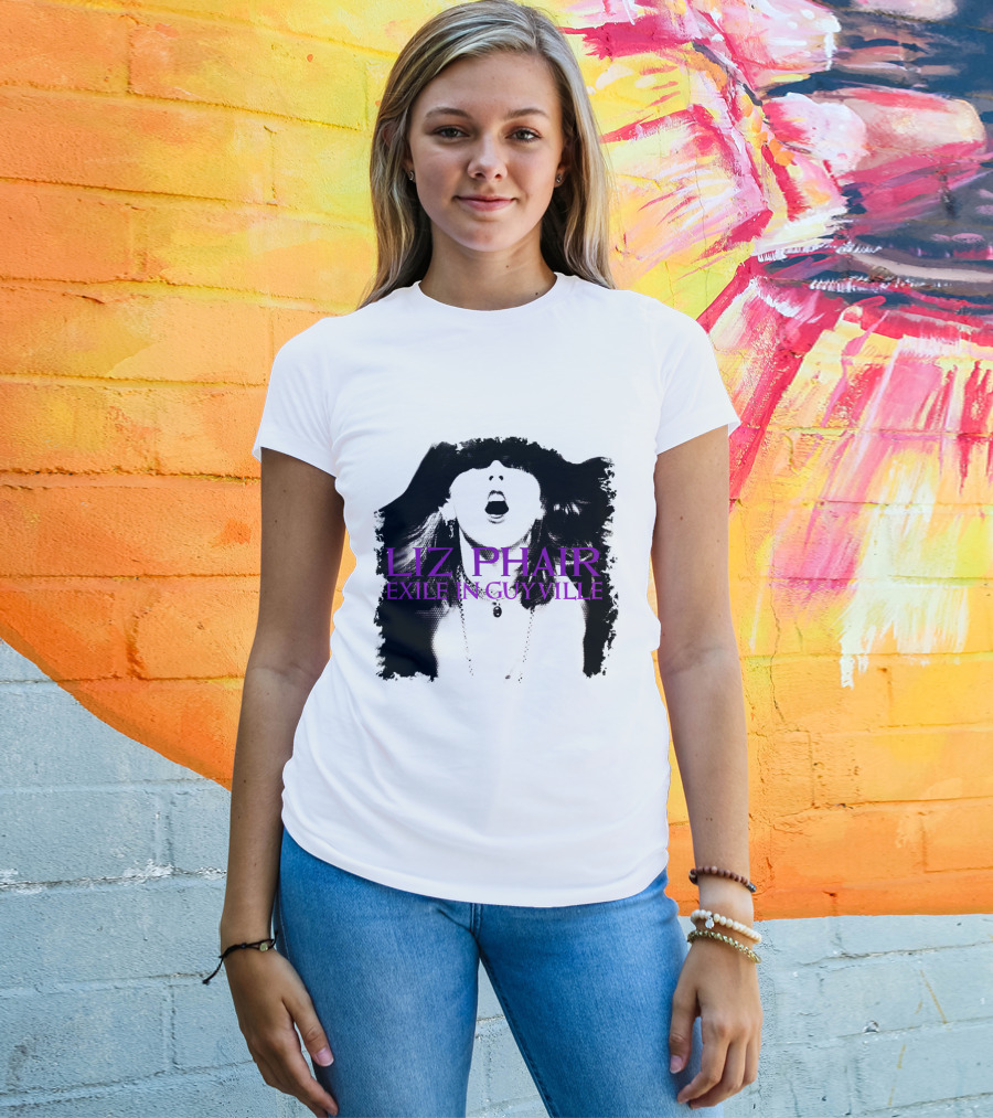 Liz Phair Exile In Guyville Bold Monochrome Portrait With Necklace T-Shirt