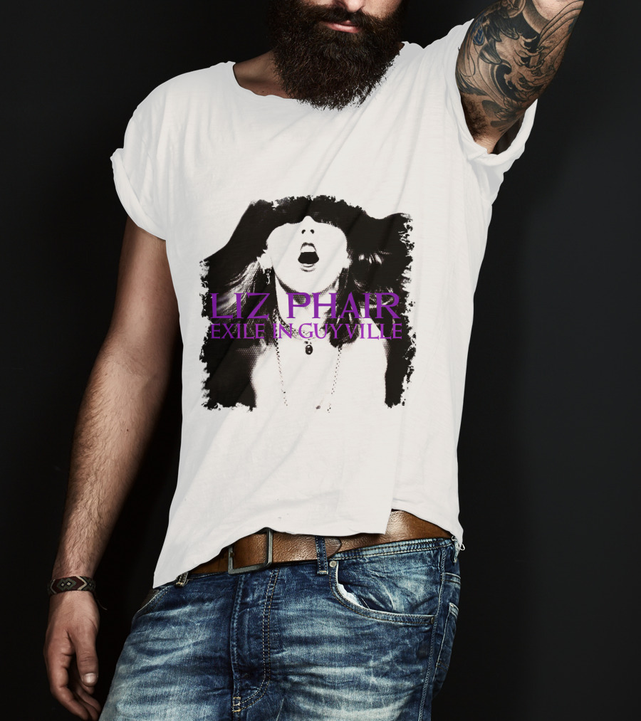 Liz Phair Exile In Guyville Bold Monochrome Portrait With Necklace T-Shirt