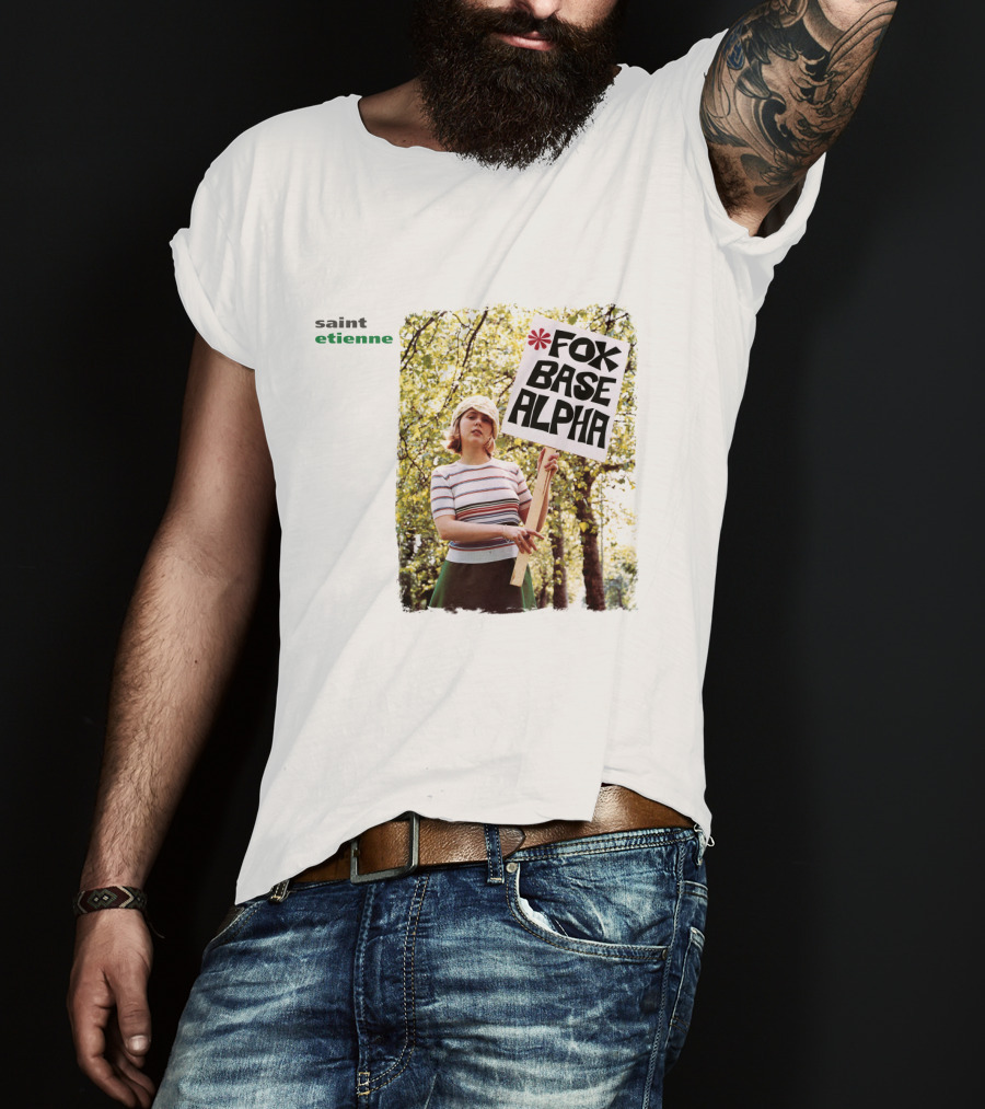 Saint Etienne Foxbase Alpha Woman Holding Sign T-Shirt