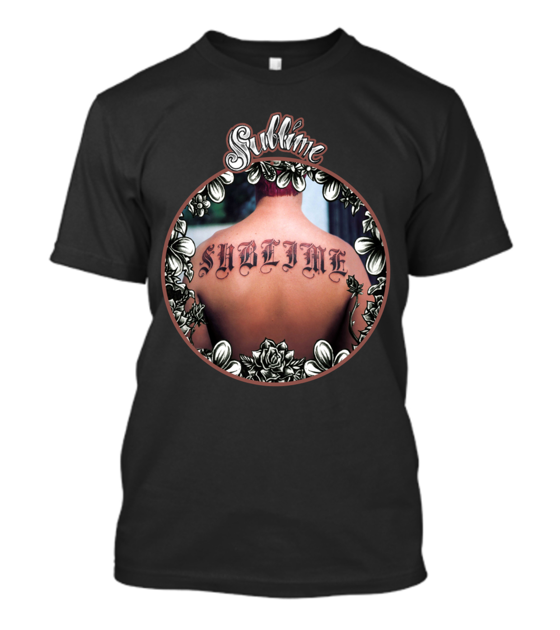 Sublime Floral Tattoo Back T-Shirt