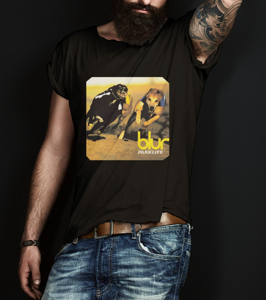 Blur Parklife Album Cover Greyhounds Racing Iconic T-Shirt