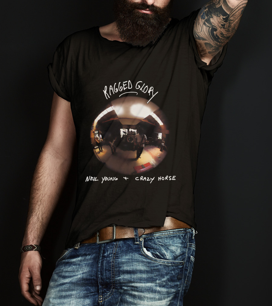 Neil Young Crazy Horse Ragged Glory Fish Eye Room T-Shirt