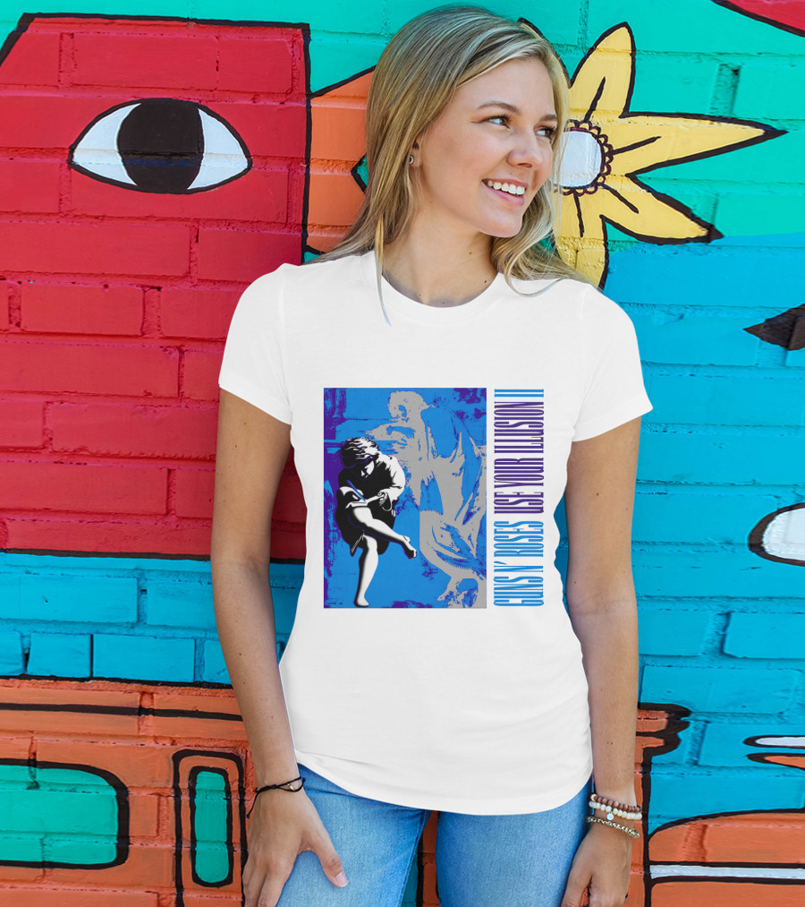 Guns N Roses Use Your Illusion Ii Blue Angel Artwork T-Shirt