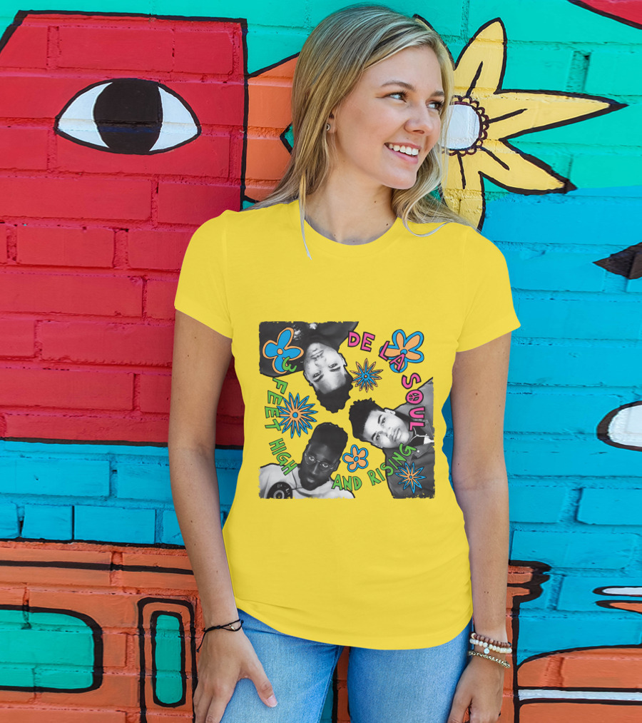 De La Soul 3 Feet High And Rising Colorful Flower T-Shirt