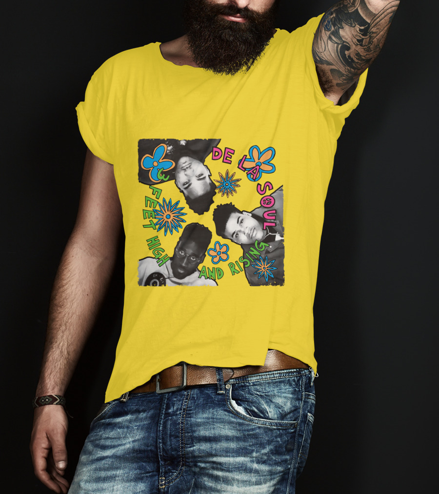 De La Soul 3 Feet High And Rising Colorful Flower T-Shirt