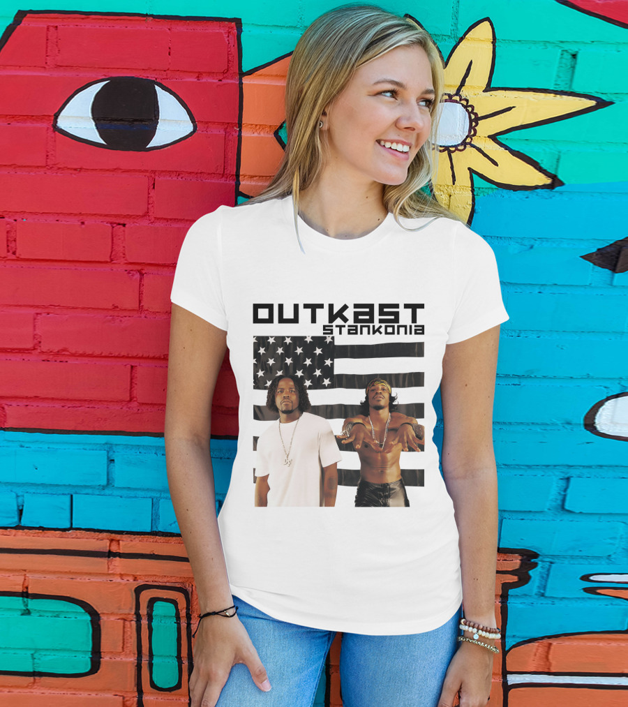 Outkast Stankonia Album Cover With American Flag Background T-Shirt