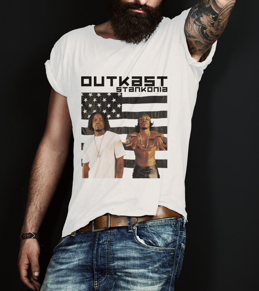 Outkast Stankonia Album Cover With American Flag Background T-Shirt