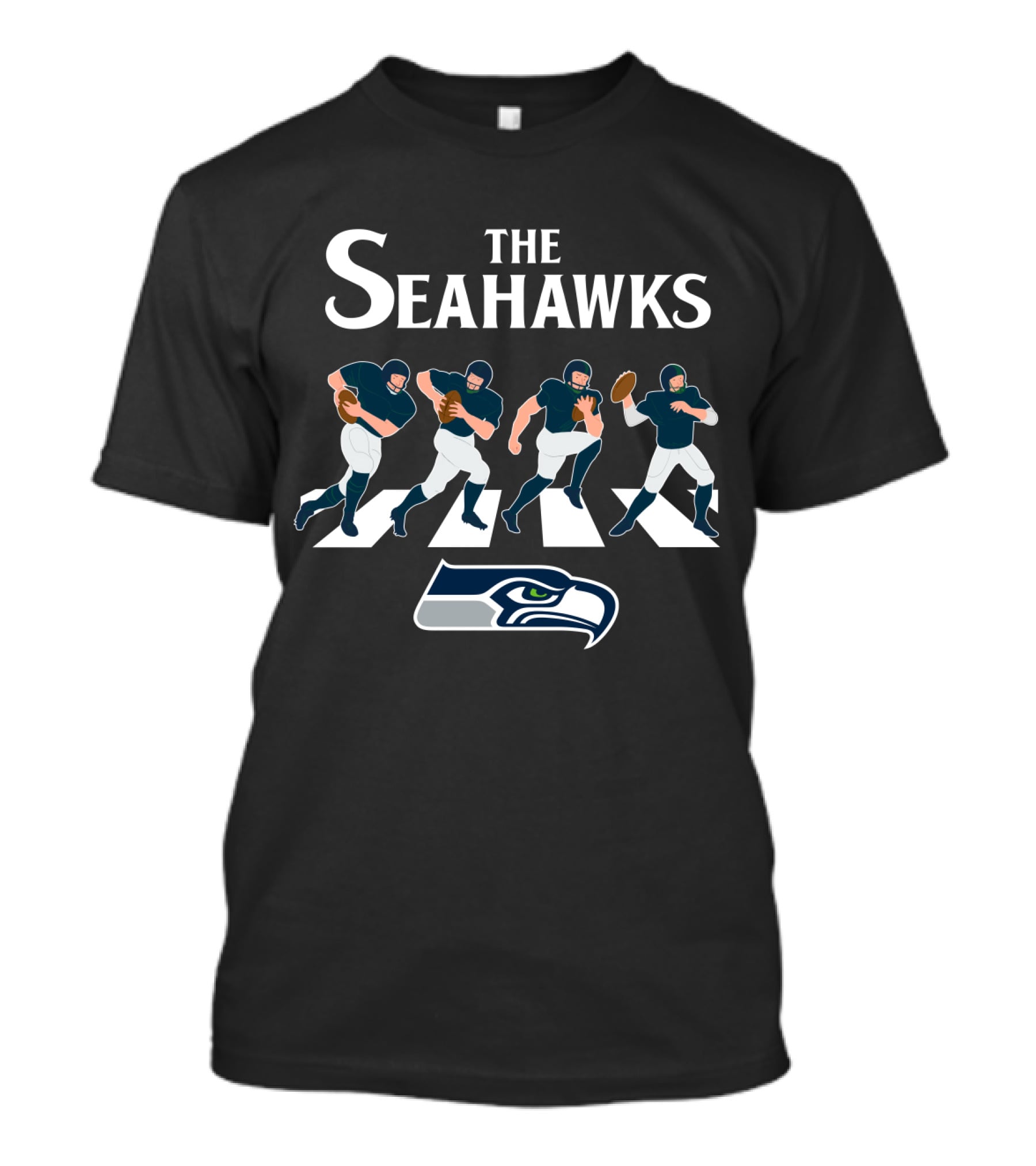 Seattle Seahawks Abbey Road Football Players Crossing T-Shirt