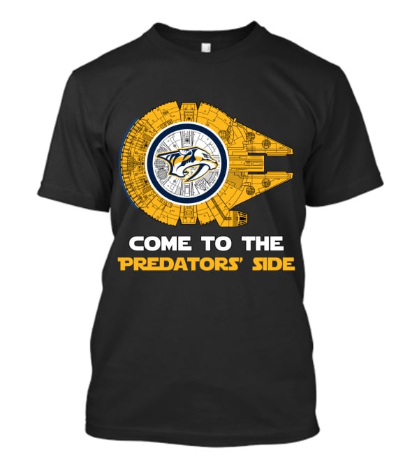 Come To The Predators' Side Nashville Predators Millennium Falcon T-Shirt
