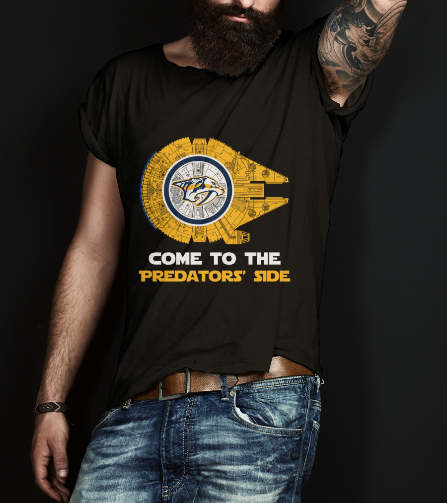 Come To The Predators' Side Nashville Predators Millennium Falcon T-Shirt