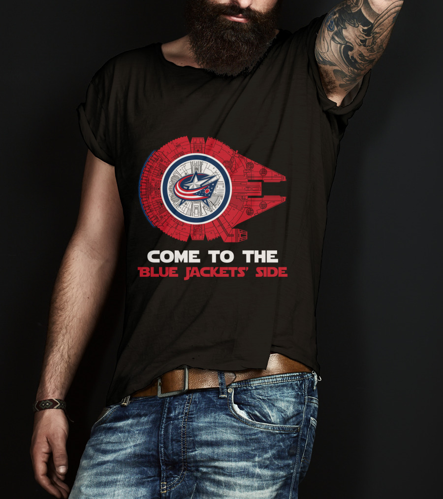 Come To The Columbus Blue Jackets' Side Millennium Falcon T-Shirt
