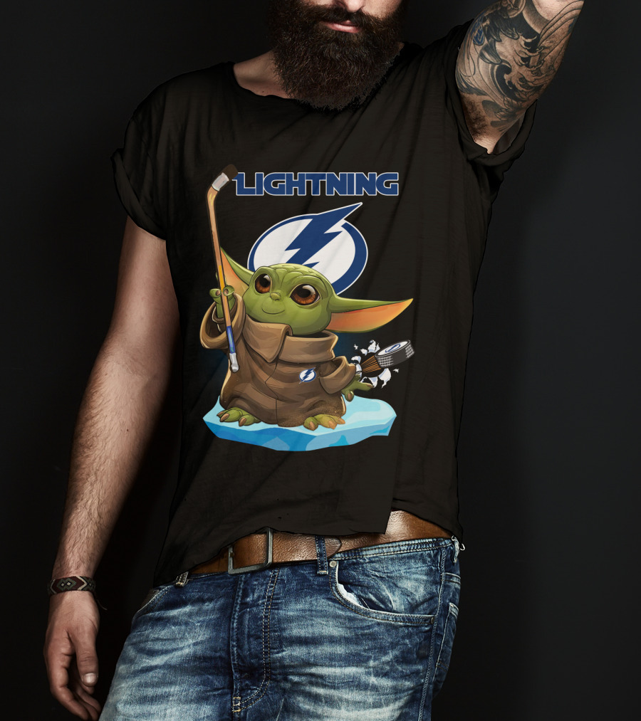 Tampa Bay Lightning Baby Yoda Hockey NHL T-Shirt