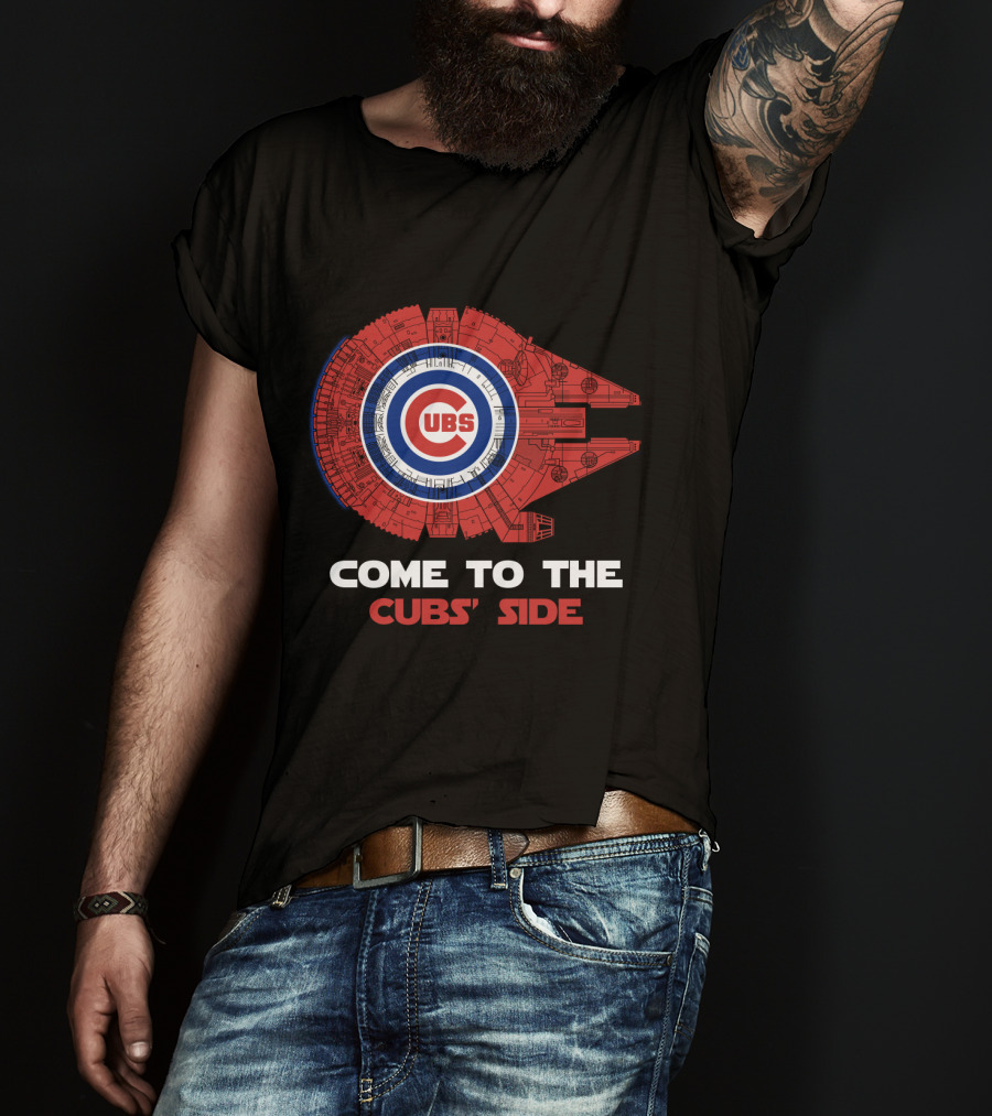 Come To The Cubs' Side Chicago Cubs Millennium Falcon MLB T-Shirt