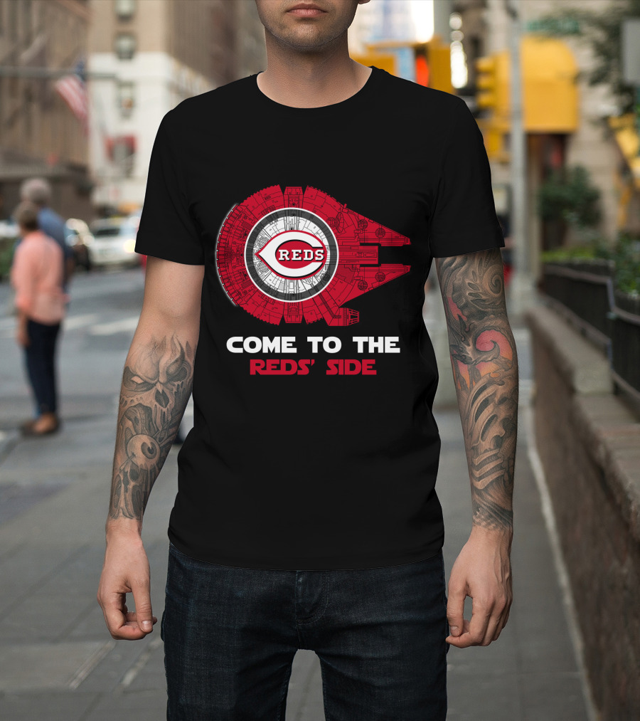 Cincinnati Reds Come To The Reds' Side Millennium Falcon MLB T-Shirt