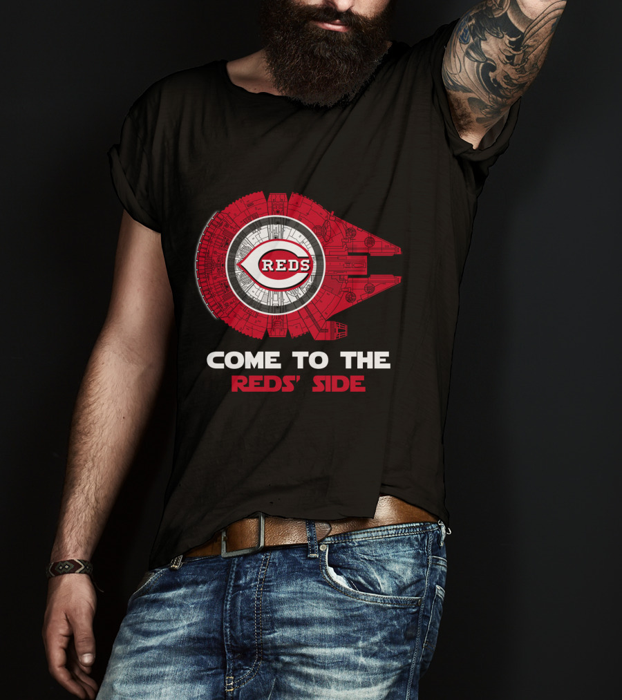 Cincinnati Reds Come To The Reds' Side Millennium Falcon MLB T-Shirt
