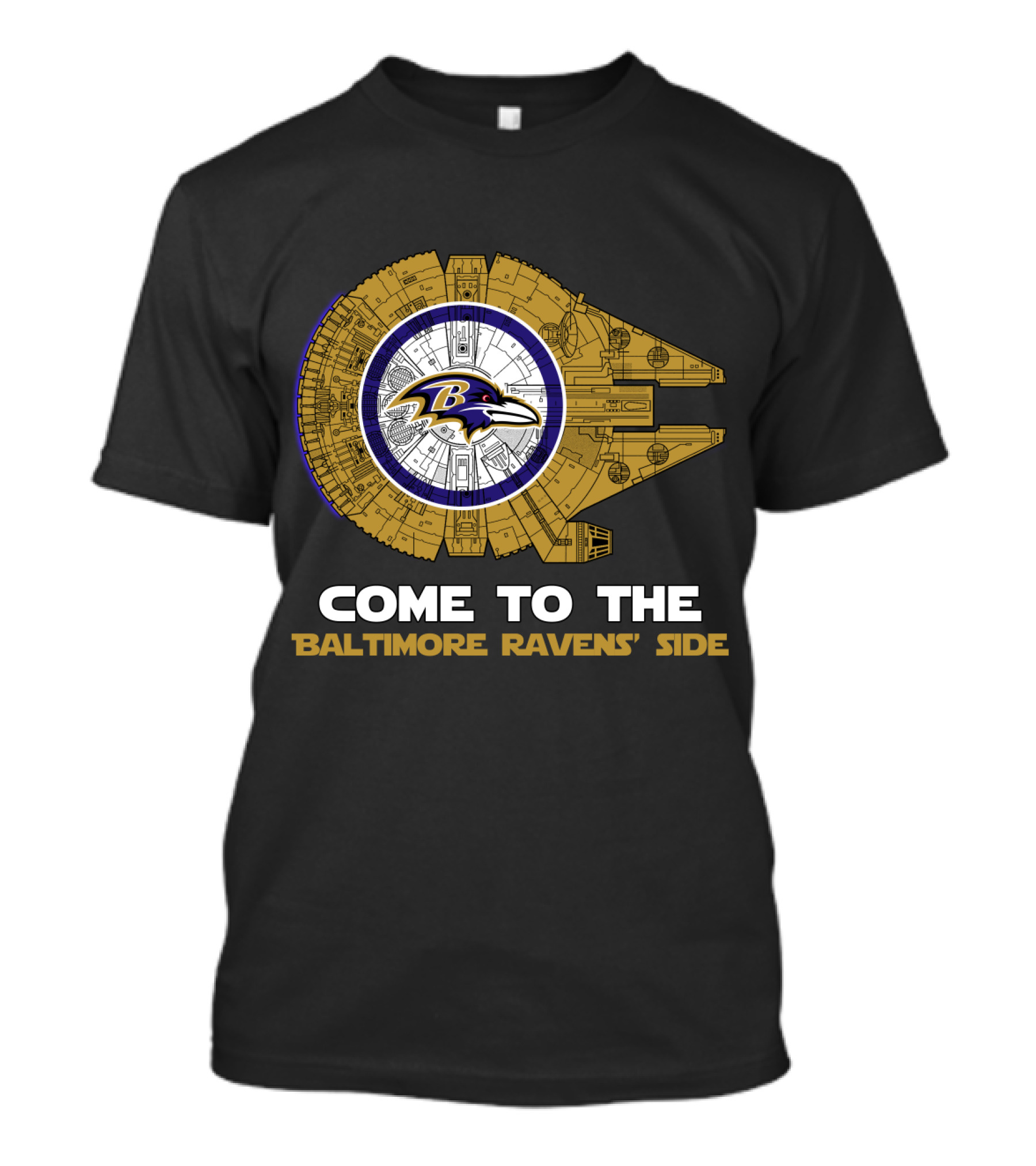 Come To The Baltimore Ravens' Side Millennium Falcon Nfl T-Shirt
