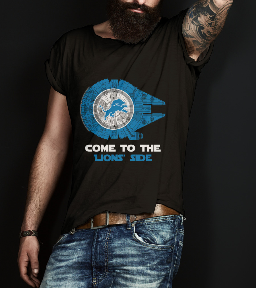 Come To The Lions' Side Detroit Millennium Falcon Nfl T-Shirt