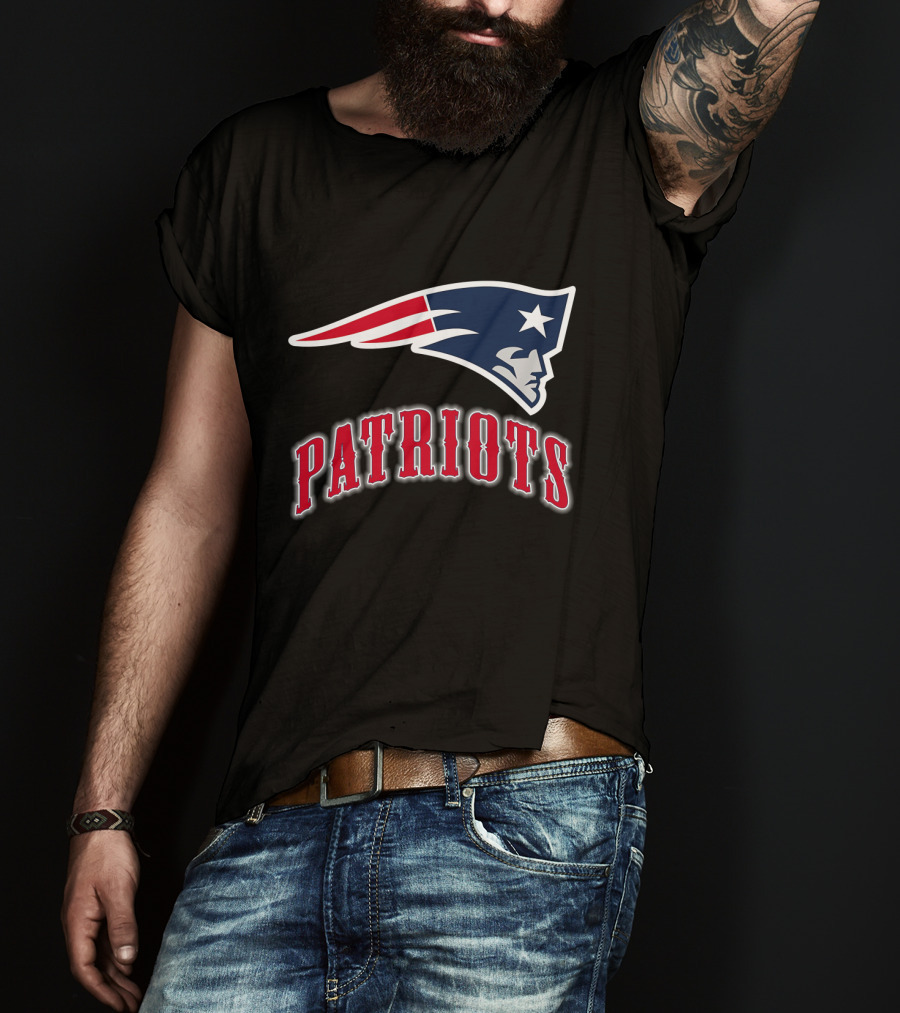 Patriots New England Team Logo Star And Stripes T-Shirt